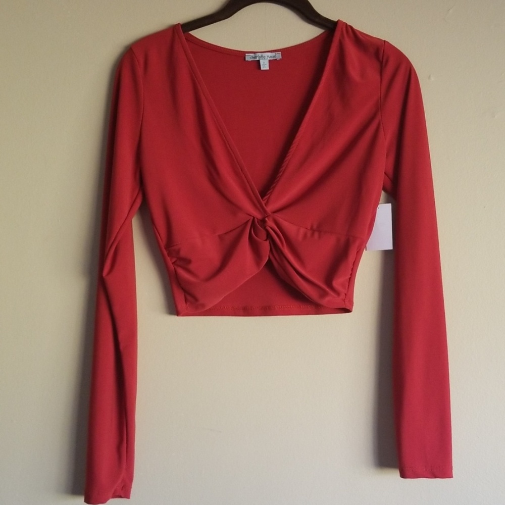Charlotte Russe red crop top